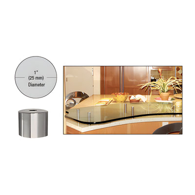 CRL 316 Brushed Stainless 1" Diameter by 1" Standoff Base