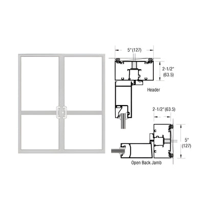 CRL-U.S. Aluminum IG500 Series White KYNAR® Paint Custom Up/Over Butt Hinge CVR Two Door Frames