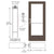 CRL-U.S. Aluminum Bronze Black Anodized Custom Single Series 550 Wide Stile Geared Hinge Entrance Door for Surface Mount Door Closer
