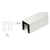 CRL Brushed Stainless 1-1/2" Square Premium Cap Rail for 1/2" Glass - 120" Long
