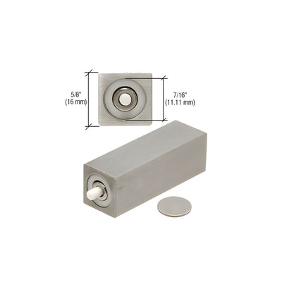 CRL Brushed Stainless Square UV Pushbutton Magnetic Latch