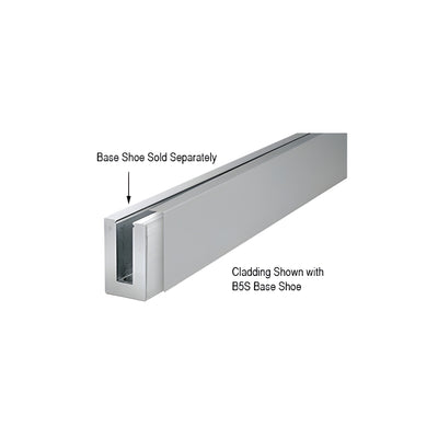 CRL 316 Brushed Stainless 120" Straight Cladding for B5S Series Standard Square Aluminum Base Shoe