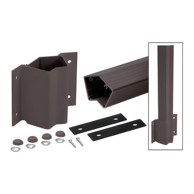 CRL 42" Matte Bronze Inside 135 Degree Fascia Mount Post Kits for 200, 300, 350, and 400 Series Rails