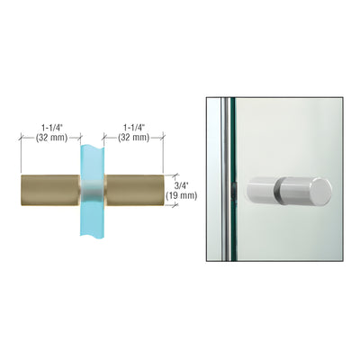 CRL Brushed Bronze Cylinder Style Back-to-Back Shower Door Knobs