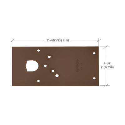 Rixson® Dark Bronze 28 Series Center-Hung Left Hand Floor Mounted Door Closer Cover Plate
