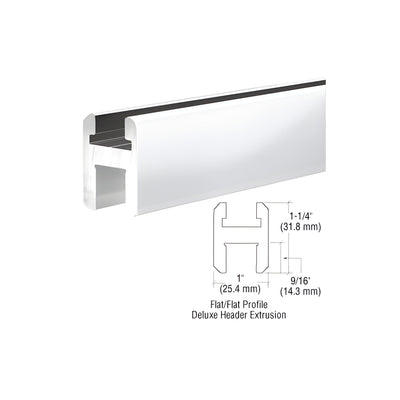 CRL Brite Anodized Flat/Flat Profile Deluxe Shower Door Header Kit - 95"