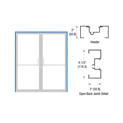CRL-U.S. Aluminum Custom KYNAR® Paint and Custom Size Series IT451 Open Back Offset Pivot Up and Over Frame Complete (2F)
