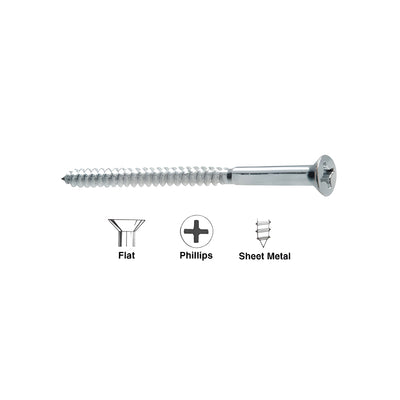 CRL 10 x 3-1/2" Flat Head Phillips Wood Screws