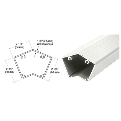 CRL Silver Metallic 100 Series 42" 135 Degree Fascia Mount Post Only for 100 Series Rails