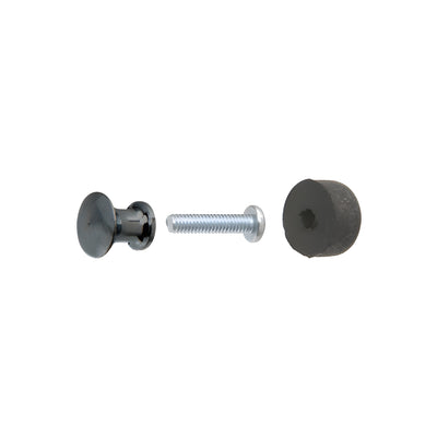 CRL Black 1/2" Diameter Aluminum Knobs for Sliding Glass or Panel Doors