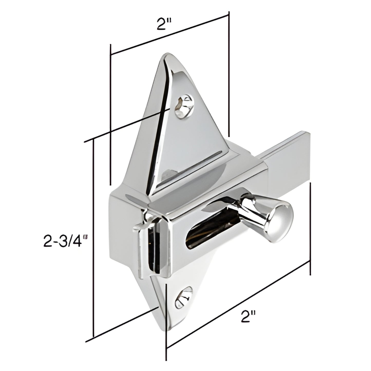 CRL Chrome Restroom Partition Slide Latch - Stall Privacy Lock