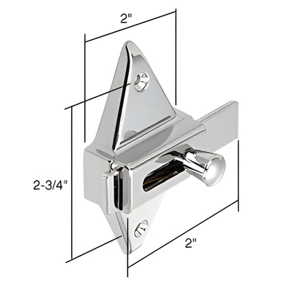 CRL Chrome Restroom Partition Slide Latch - Stall Privacy Lock