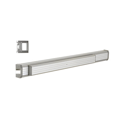 CRL Jackson® 1295 Push Pad Rim Panic Exit Device - Fluted Texture Extrusion, 'S' Type Strike, 36", Aluminum