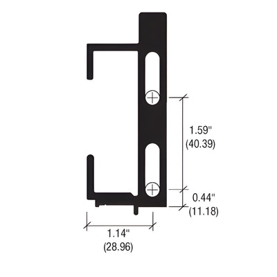 CRL-U.S. Aluminum StormWall XL Right Shear Block Used with Stacked Horizontal Corner Mullion - Pk/20