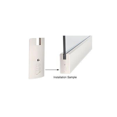 CRL Satin Anodized 4" Square End Cap for Sidelite Rails with 3/4" Glass