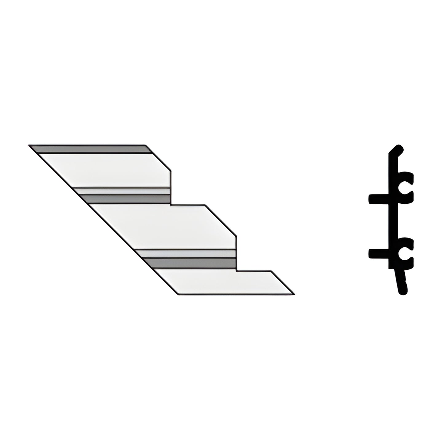 CRL-U.S. Aluminum Left-Hand Inside 90° Corner Anchor Clip, 4-Pack