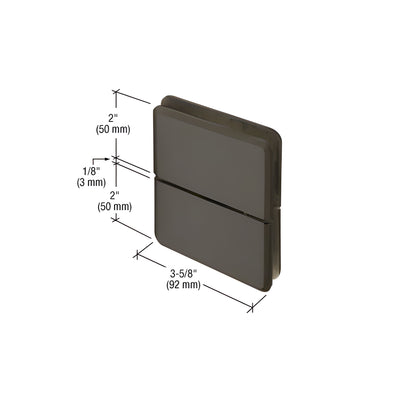CRL Oil Rubbed Bronze Prima 02 Series Glass-To-Glass Mount Hinge