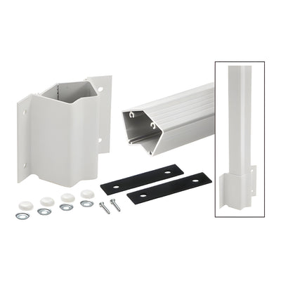 CRL 42" Sky White Inside 135 Degree Fascia Mount Post Kits for 200, 300, 350, and 400 Series Rails