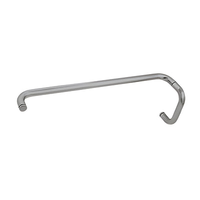 CRL Brushed Nickel 6" Pull Handle and 24" Towel Bar BM Series Combination Without Metal Washers