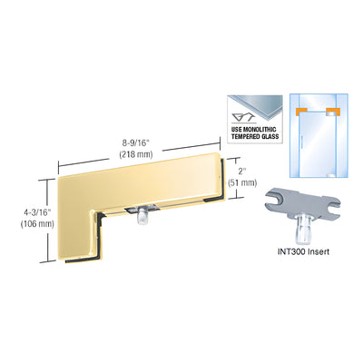 CRL Polished Brass Sidelite Transom Patch With 1NT300 Insert