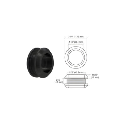 CRL Matte Black Laguna Series Thru-Glass Pull