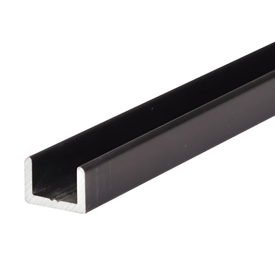 CRL Oil Rubbed Bronze Frameless Shower Door Aluminum Regular U-Channel for 3/8" Thick Glass
