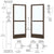 CRL-U.S. Aluminum Bronze Black Anodized Custom Pair 72" x 84" Series 250 Narrow Stile Gear Hinge Entrance Door for OHCC