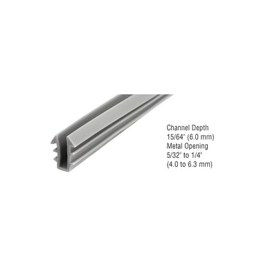 CRL Glazing Vinyl 15/64" Channel Depth 5/32" to 1/4" Metal Opening - 100' Roll