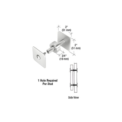 CRL Brushed Stainless Spacers for Use with Bullet Resistant Protective Barrier Surround Sound Speak Thru System