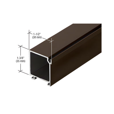 CRL-U.S. Aluminum 1-5/16" Glass Stop, Dark Bronze/Black Anodized Class 1 - 24'-2"