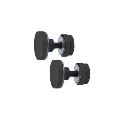 CRL Matte Black Track Holder Fittings for Fixed Panel - 2/Pk