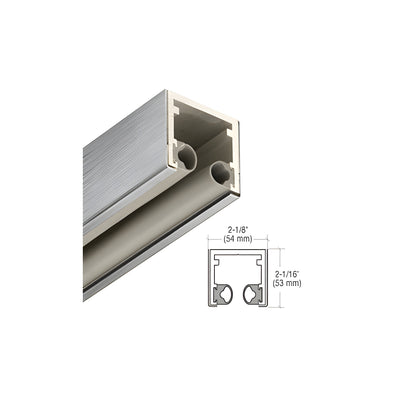 CRL-Blumcraft® Brushed Stainless 2" Double Head Channel for 3/4" Glass - 120"