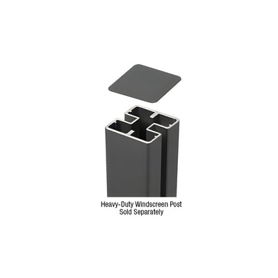 CRL Matte Black Cap for HD 180 Degree Center or End Posts