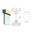 CRL Satin Brass Wide U-Channel With Top Load Roll-In Glazing Gasket for 3/8" and 1/2" Glass - Custom Length