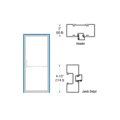 CRL-U.S. Aluminum Custom KYNAR® Paint Custom Size Series 451 Tubular Offset Pivot Up and Over Frame Complete (1F)