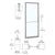CRL-U.S. Aluminum Clear Anodized 250 Series Narrow Stile Inactive Leaf of Pair 3'0 x 7'0 Offset Hung with Geared Hinged Complete Door for 1" Glass with Standard MS Lock and Bottom Rail