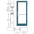CRL-U.S. Aluminum Custom KYNAR® Paint Custom Single Series 400 Medium Stile Butt Hinged Entrance Door for Overhead Concealed Door Closer