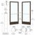 CRL-U.S. Aluminum Bronze Black Anodized Custom Pair Series 250 Narrow Stile Geared Hinge Entrance Doors With ADA Bottom Rail for Surface Mount Door Closers
