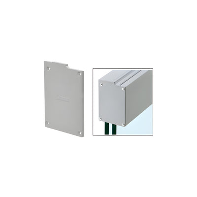 CRL285 Satin Anodized Series End Cover Plate for Top Track with Fixed Panel Adaptor