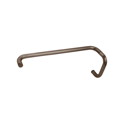 CRL Oil Rubbed Bronze 6" Pull Handle and 18" Towel Bar BM Series Combination Without Metal Washers