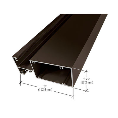 CRL-U.S. Aluminum Captured Vertical Mullion for 6" System, Dark Bronze Anodic- 24'-2"