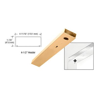 CRL Polished Brass 4-1/2" x 36" Single Door Header