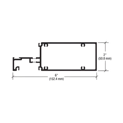 CRL-U.S. Aluminum Intermediate Horizontal, Dark Bronze Anodized - 24'-2"