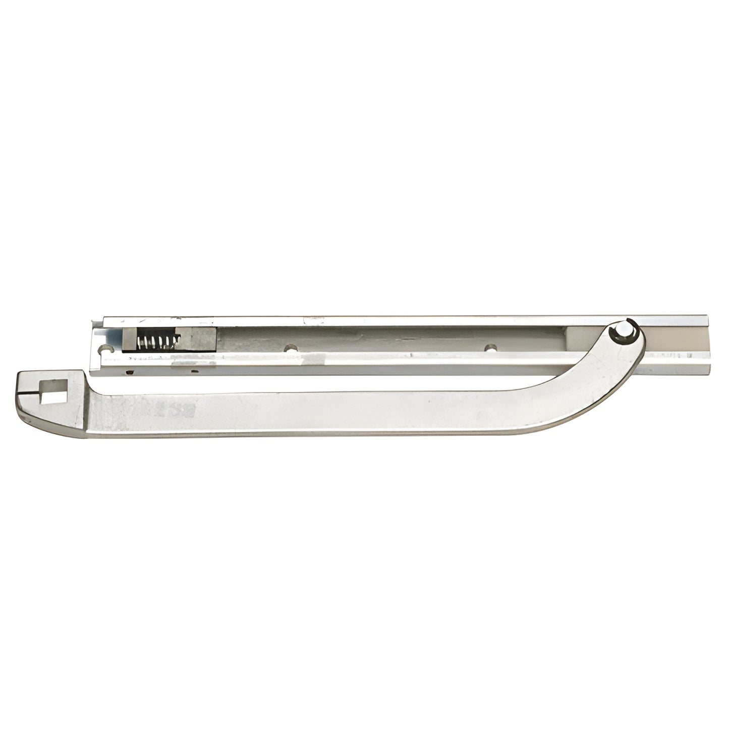 Aluminum shallow-depth offset arm and slide-track assembly for doors, 12-7/8 in (SKU 201134LC628)