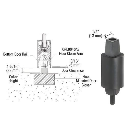 CRL 1-5/16" Collar Height Mab-Type Window Replacement Spindle