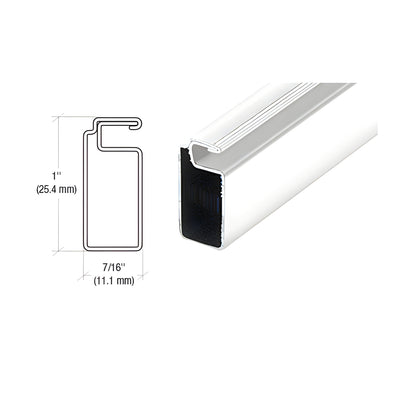 CRL White 1" x 7/16" Roll Formed Aluminum Screen Frame - 144"