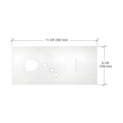 Rixson® Polished Chrome 28 Series Center-Hung Left Hand Floor Mounted Door Closer Cover Plate