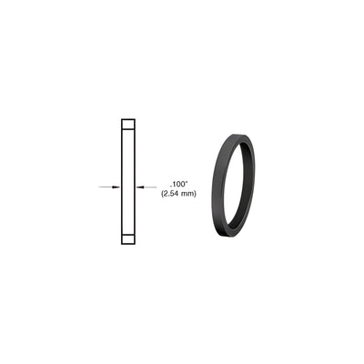 CRL Matte Black .100" Straight Cylinder Ring