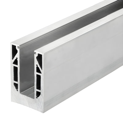 CRL 9BL Series Mill 120" Square Base Shoe Fascia Mount Drilled for 9/16" Glass