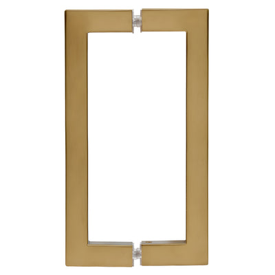 CRL Brushed Bronze 8" x 8" SQ Series Square Tubing Back-to-Back Pull Handles